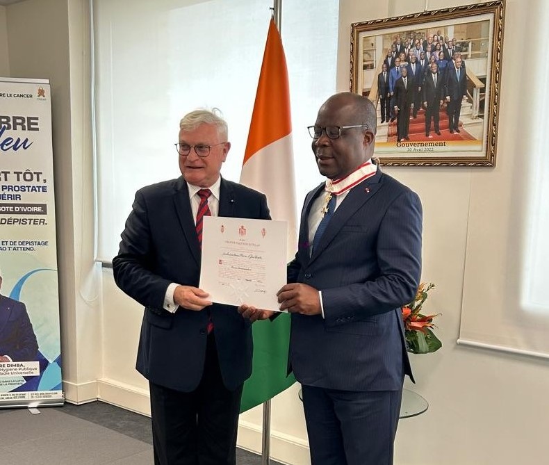 Decoration awarded to the Minister of Health